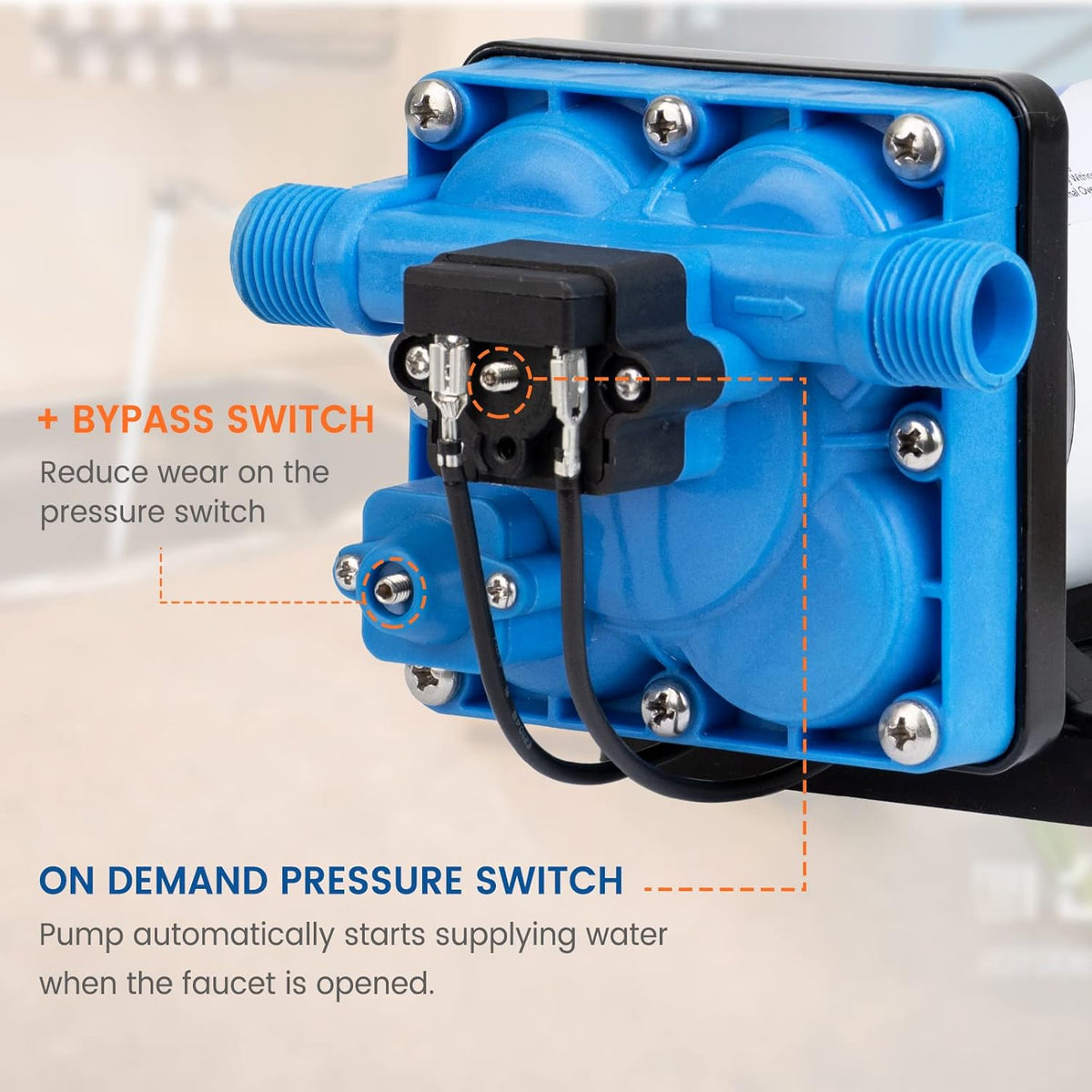 110V AC Water Pressure Pump 5.0GPM 55PSI Self Priming D2780