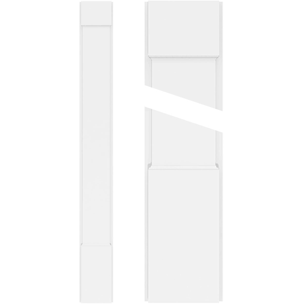 Plain PVC Pilaster with Standard Capital & Base (Pair) H863512