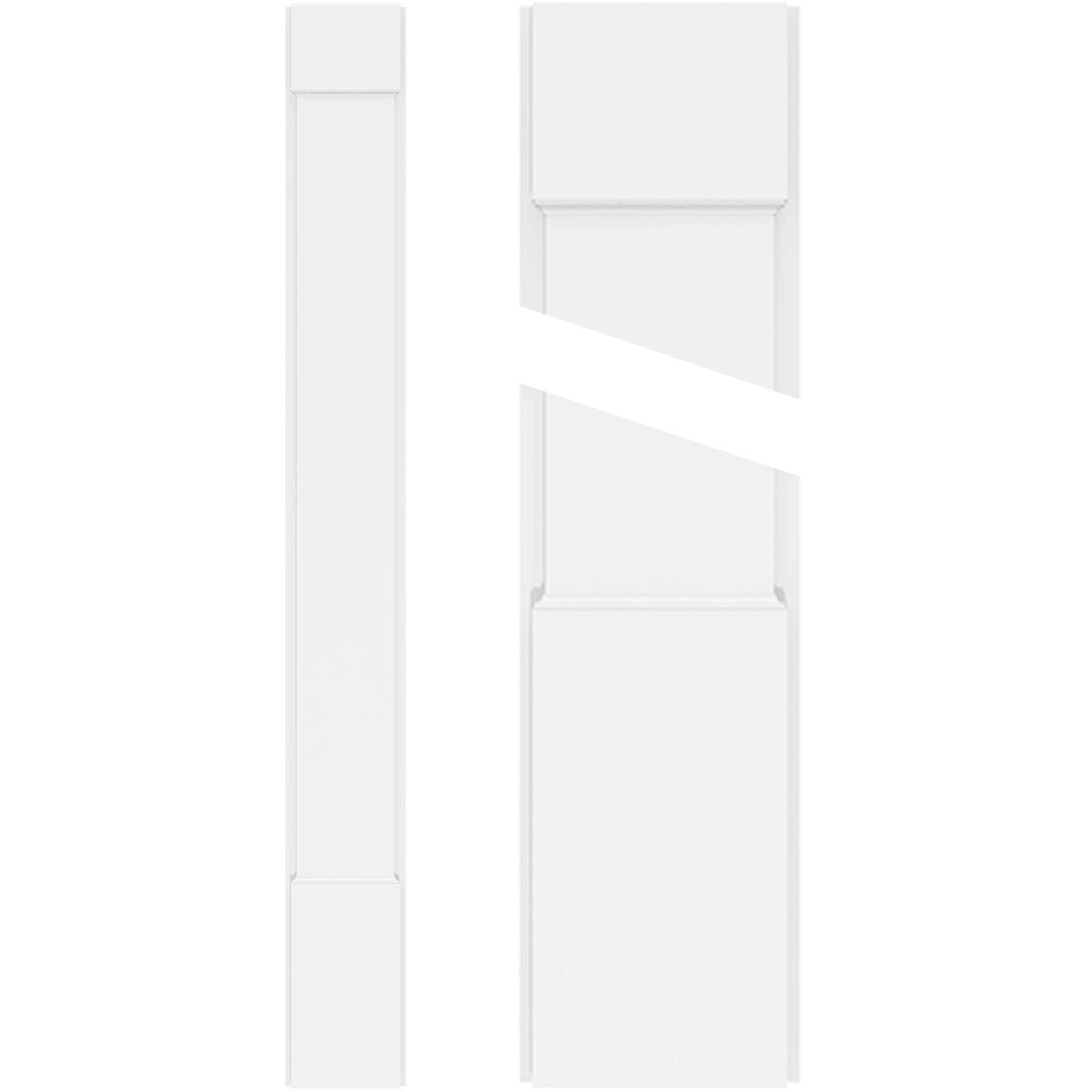 Plain PVC Pilaster with Standard Capital & Base (Pair) H863512
