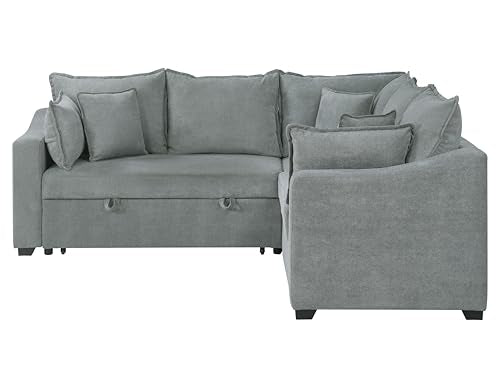 Oversized Corduroy U-Shaped Sectional Sofa with Chaise Lounge and 7 Toss Pillows L469898