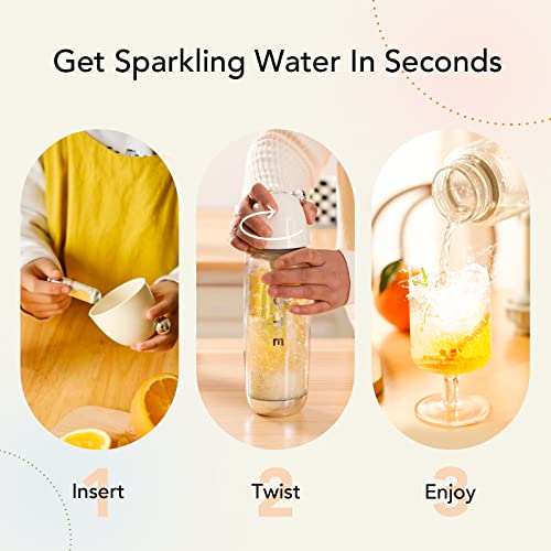 Red Portable Sparkling Water Maker with 20PCS Cylinders 450ml PET Bottle A149