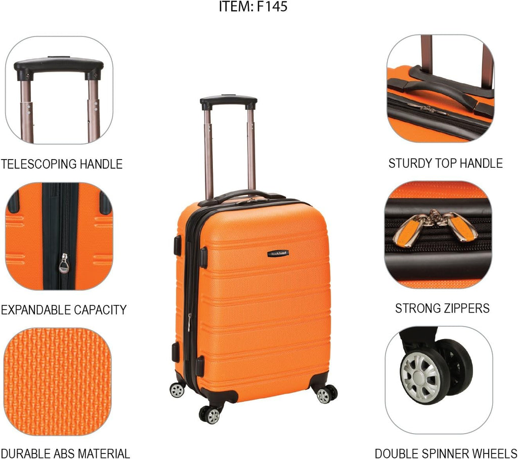 Metallic Hardside Expandable Spinner Wheel Luggage, Carry-On 20" Z433