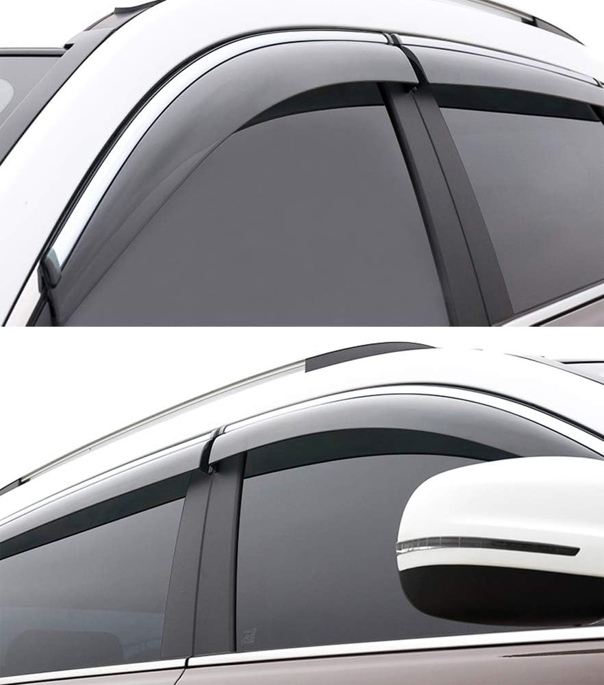 Car Window Visor Vent Shade Deflector Sun Rain Fog Guards N778337