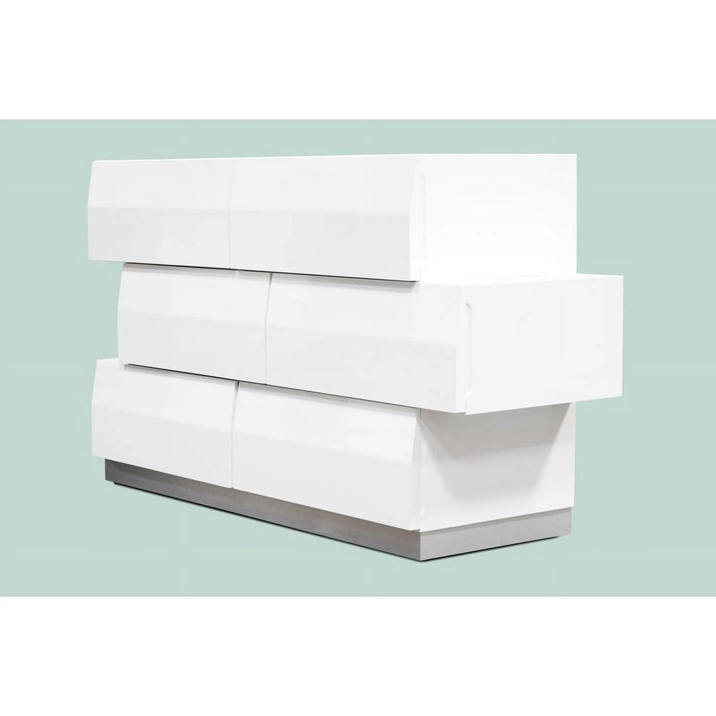 White Gloss 5-Piece King Bedroom Set K56313