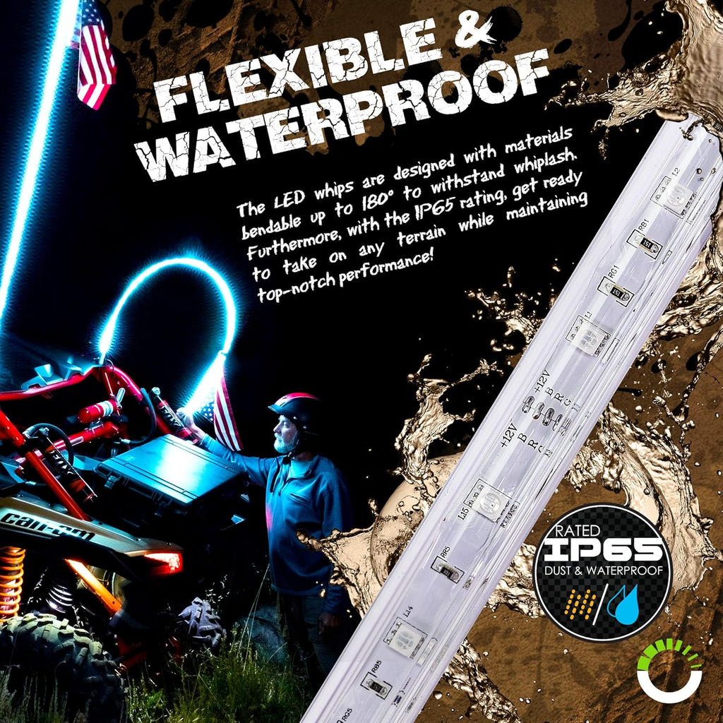 5ft LED Whip Light with RF Wireless Remote S982