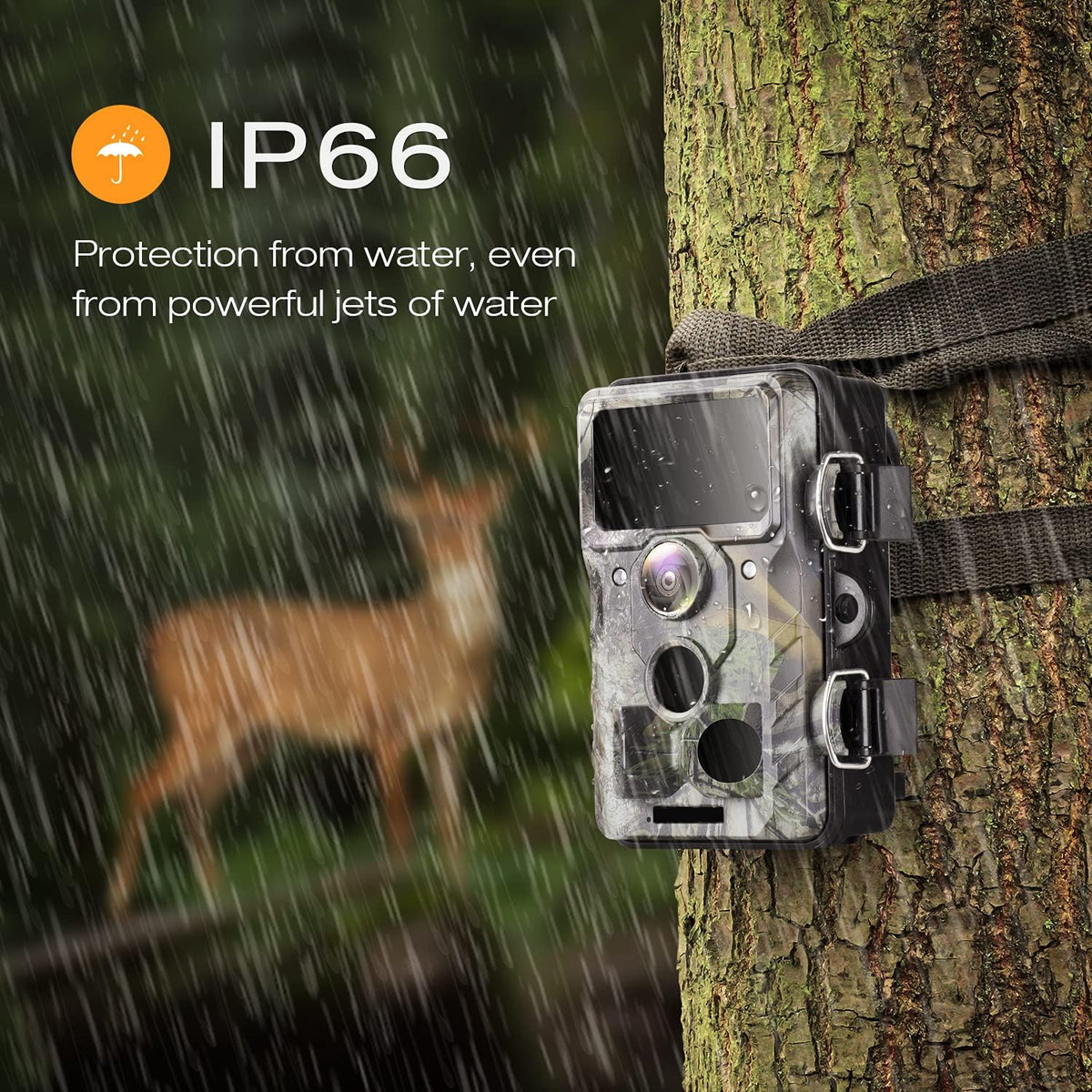 20MP 1296P Night Vision Motion Activated Waterproof IP66 Trail Camera Y94688