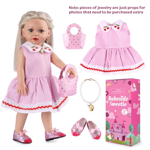 20 Inch Realistic Brown Hair Reborn Baby Doll with Clothes and Toy Accessories C1268