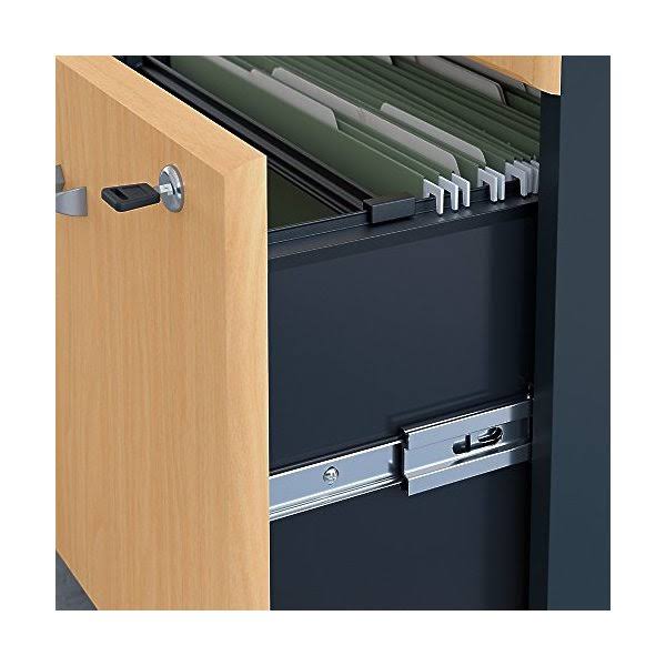 48W Desk with Hutch and Mobile File Cabinet M579