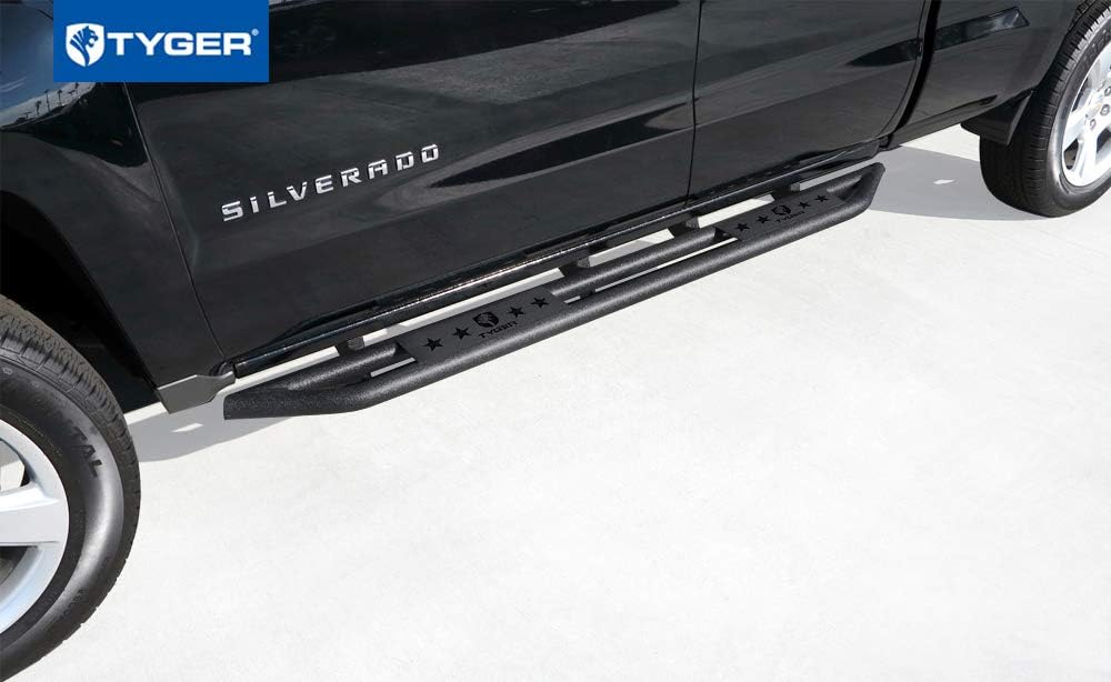 Textured Black Side Step Nerf Bars Running Boards F68639
