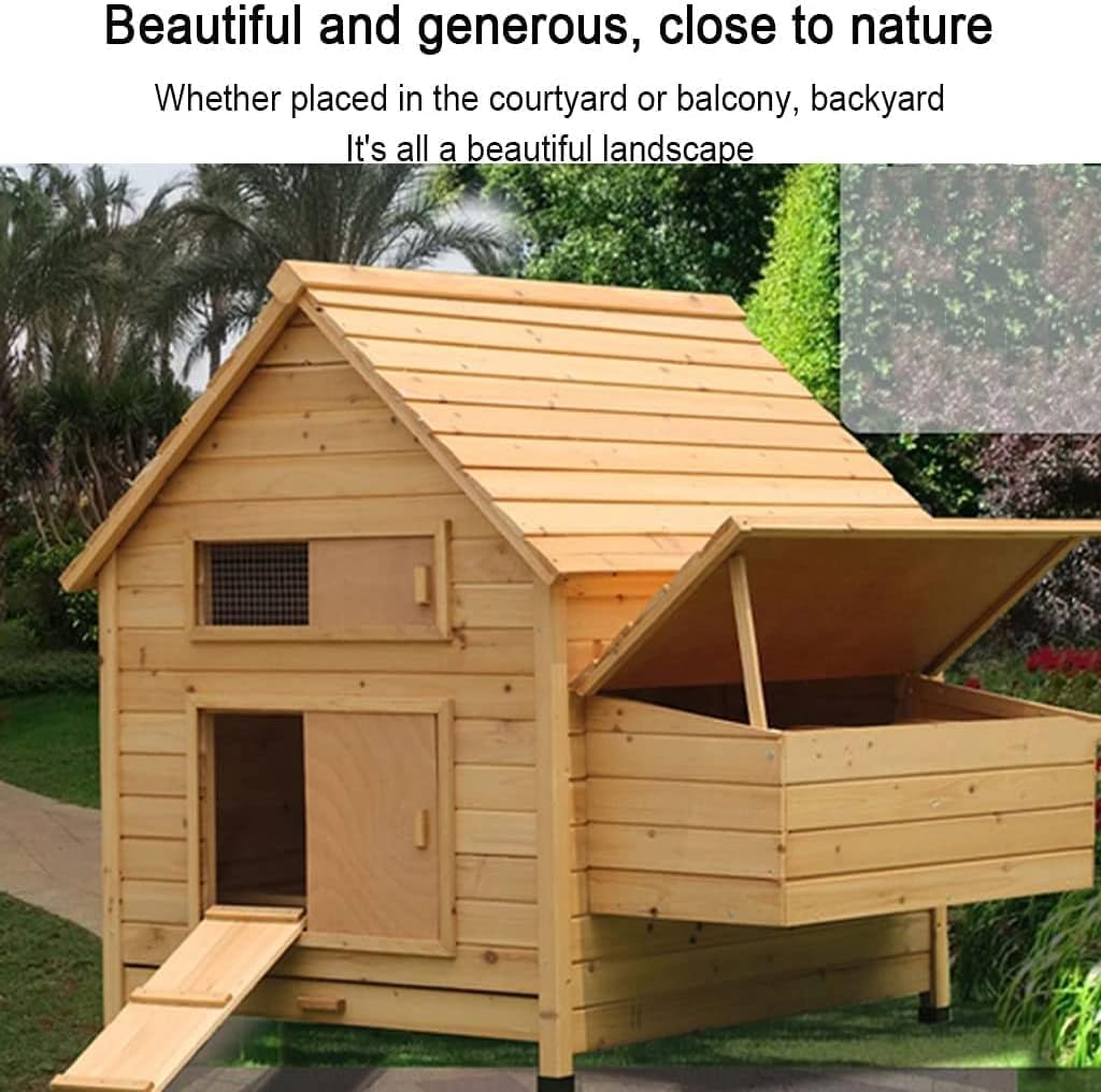 50inch Deluxe Wooden Chicken Coop L47969