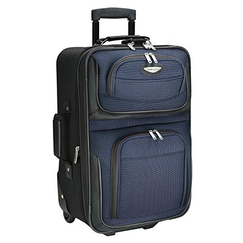 Burgundy Expandable Rolling Upright Luggage 8-Piece Set Q81185