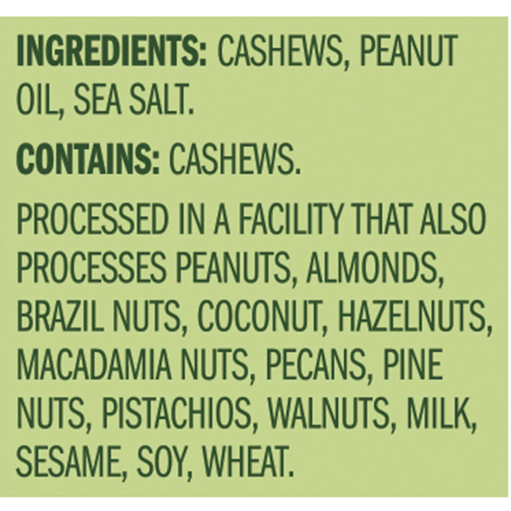 Whole Cashews Roasted & Salted 8 CT Box 20 oz Pack of 6 G948