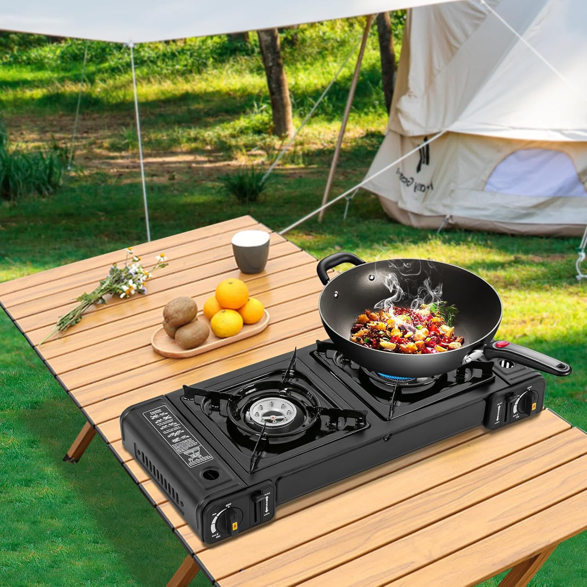 2-Burner Portable Gas Camping Stove R5037