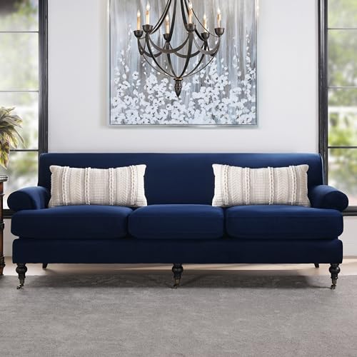 Light Beige Linen Three-Cushion Sofa W8457