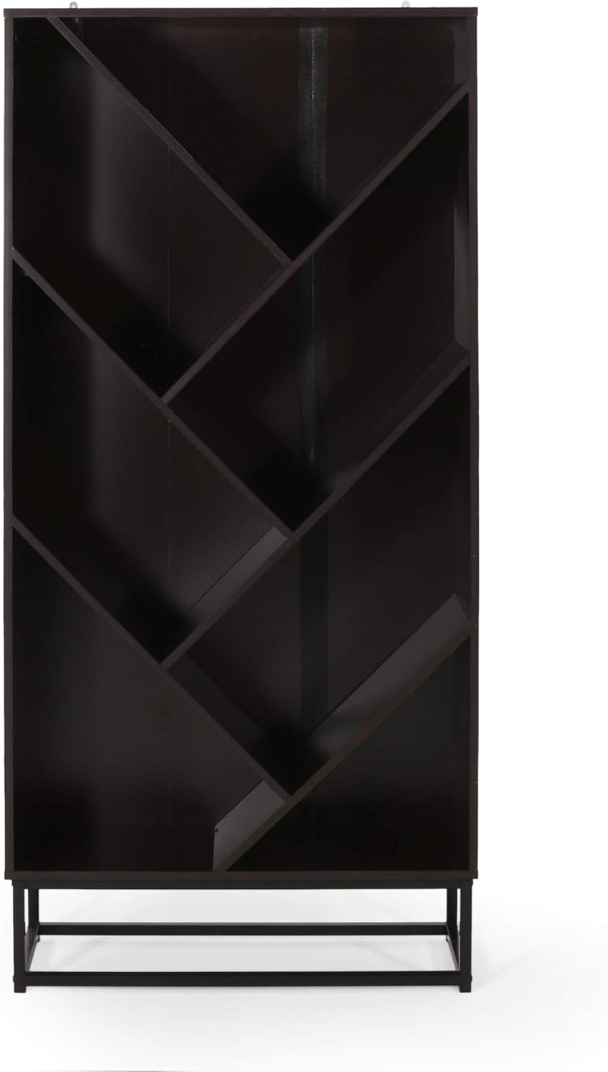 Dark Gray Black Bookcase Z3928