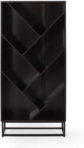 Dark Gray Black Bookcase Z3928
