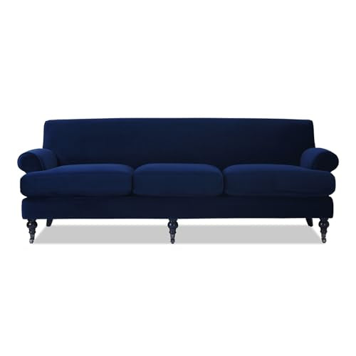 Light Beige Linen Three-Cushion Sofa W8457