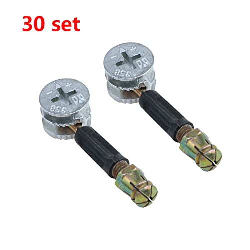 30 Sets Furniture Cam Lock Connector with Screw and Nuts J9126