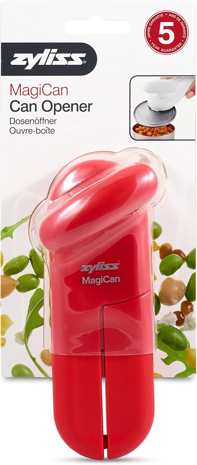 Manual Can Opener with Lid Release - Red W3712