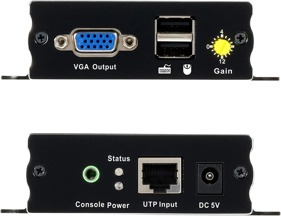 1080P 60Hz USB VGA KVM Extender Over Cat5e Cat6 Ethernet Cable P447
