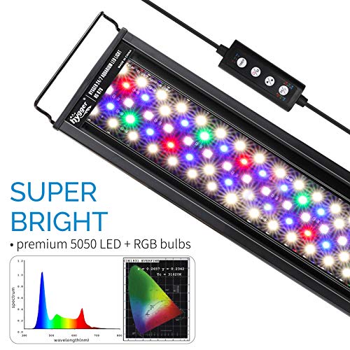 Advanced LED Aquarium Light with Timer, Full Spectrum Fish Tank Light for 24-30 in Planted Tank W201