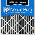 20x20x4 MERV 12 Pleated Carbon Air Filters 2 Pack V80626