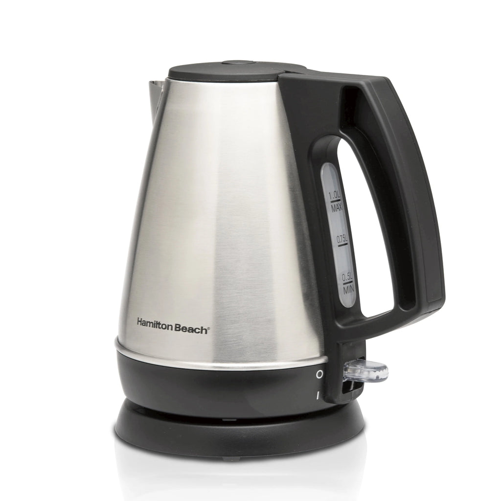 1 Liter Stainless Steel and Black Electric Kettle Y970