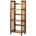 3-Shelf Folding Bookcase Honey Oak S141
