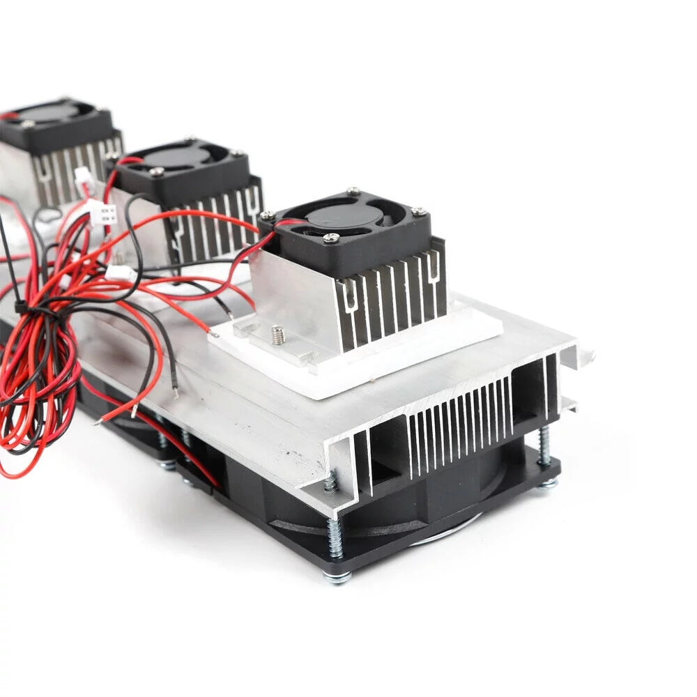 Semiconductor Refrigeration DIY Cooler Thermoelectric Cooling Device System Peltier Cooler Air Cooling Fan I7632