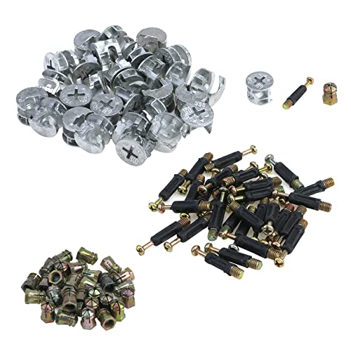 30 Sets Furniture Cam Lock Connector with Screw and Nuts J9126