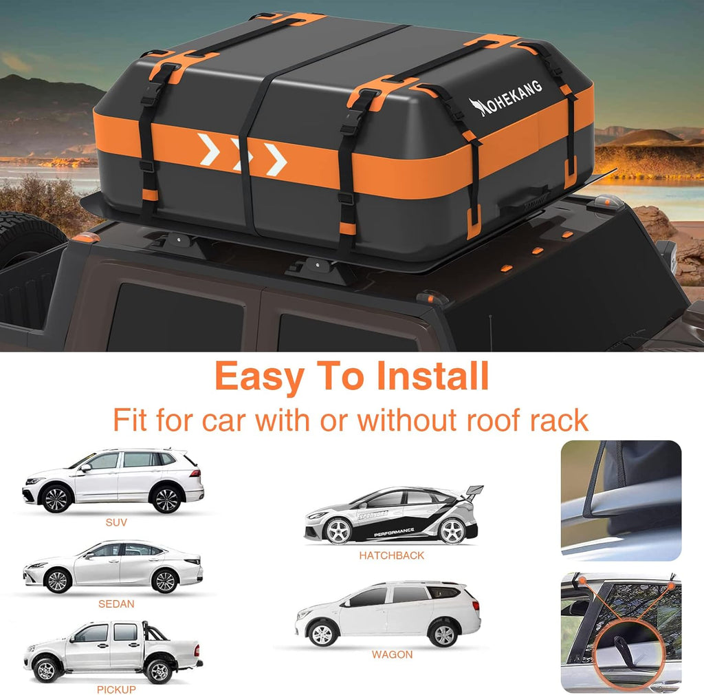 15 Cubic Feet Waterproof Reflective Car Roof Bag W622582