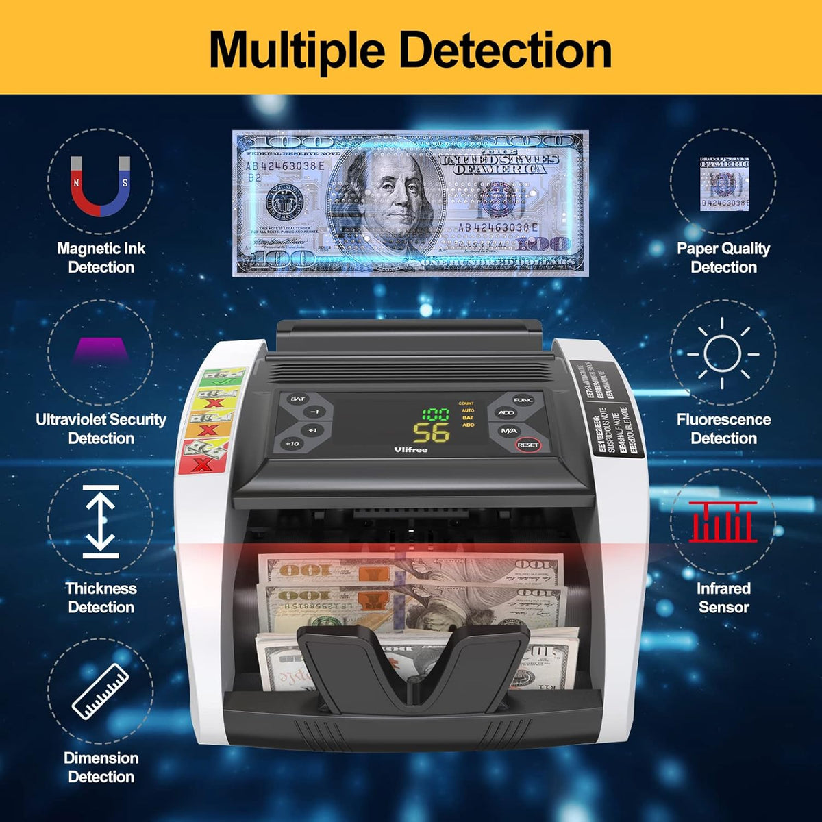 Money Counter Machine with Counterfeit Detection N4704