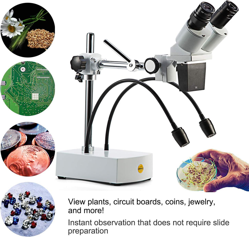 Dissecting Binocular Stereo Microscope, WF10x WF20x Eyepieces, LED Lighting K740303