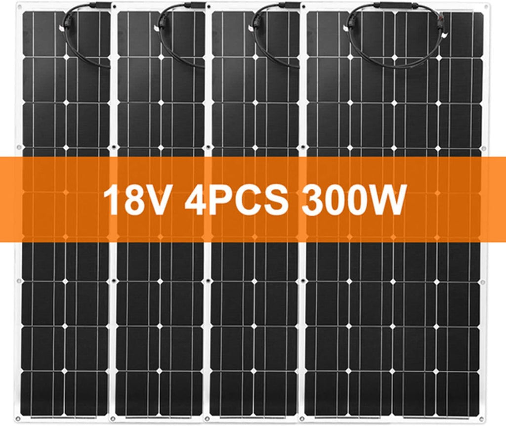 200W Monocrystalline Semi-Flexible Solar Panel Kit Q442883