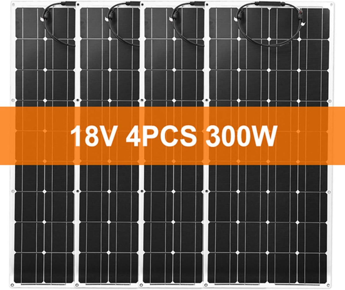 200W Monocrystalline Semi-Flexible Solar Panel Kit Q442883