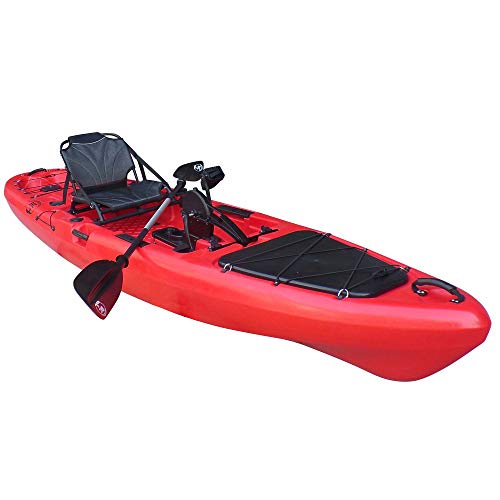 13' Pedal Drive Fishing Kayak with Rudder System and Paddle R7601