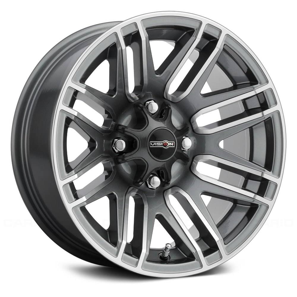 14x7 4x156 2.5et Gunmetal Machined Face Wheel L230622