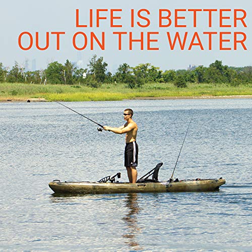 13' Pedal Drive Fishing Kayak with Rudder System and Paddle R7601