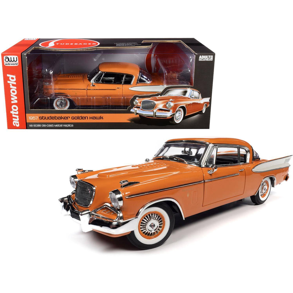 Coppertone Orange and White 1/18 Diecast Model Car V108134