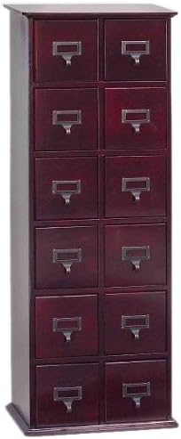 Solid Oak 12 Drawer Cherry Media Cabinet C3595