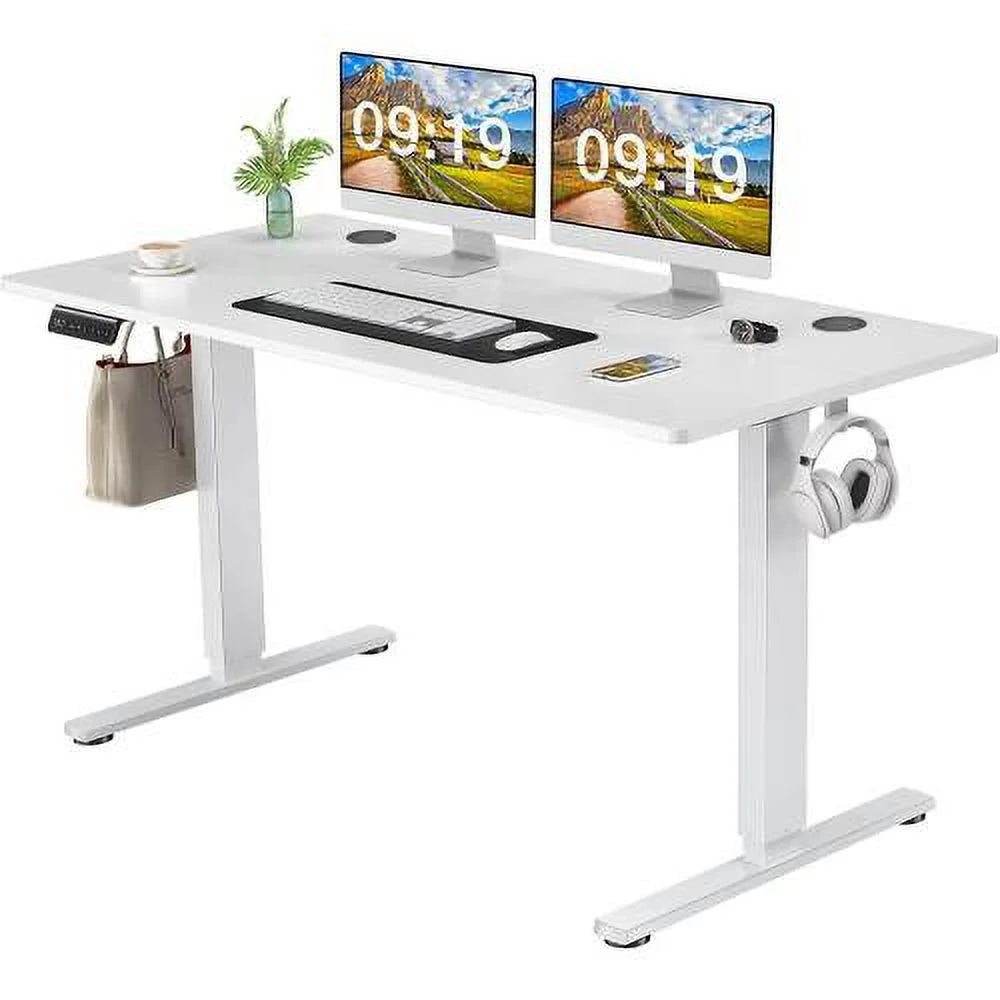 White Electric Height Adjustable Standing Desk G75180