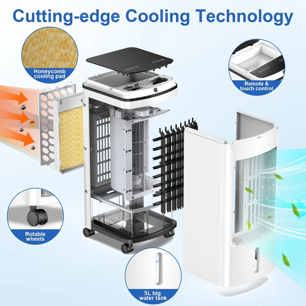 3-in-1 Evaporative Air Cooler Portable Air Cooling Fan with Remote Control K594645