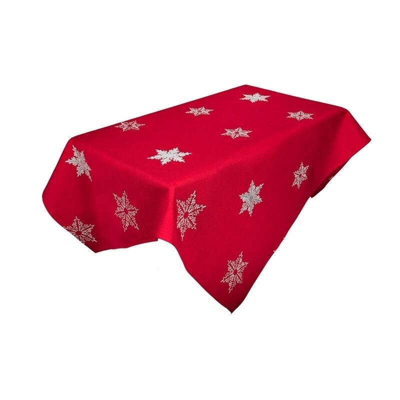 Red Square Christmas Tablecloth 60 by 60-Inch V246