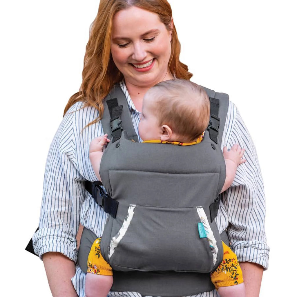 Ergonomic Hoodie Baby Carrier, 2-Position, 12-40lb, Gray Fox Y5429