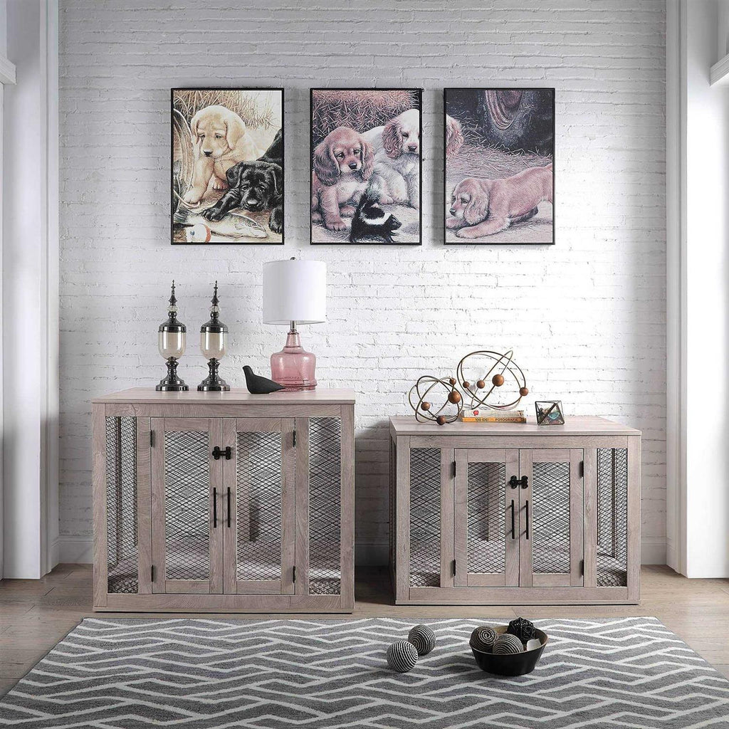 Dog Crate with Cushion and Tray I693