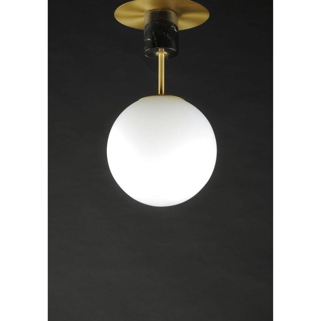 Semi-Flush Mount Satin Brass / Black 1 Light M367