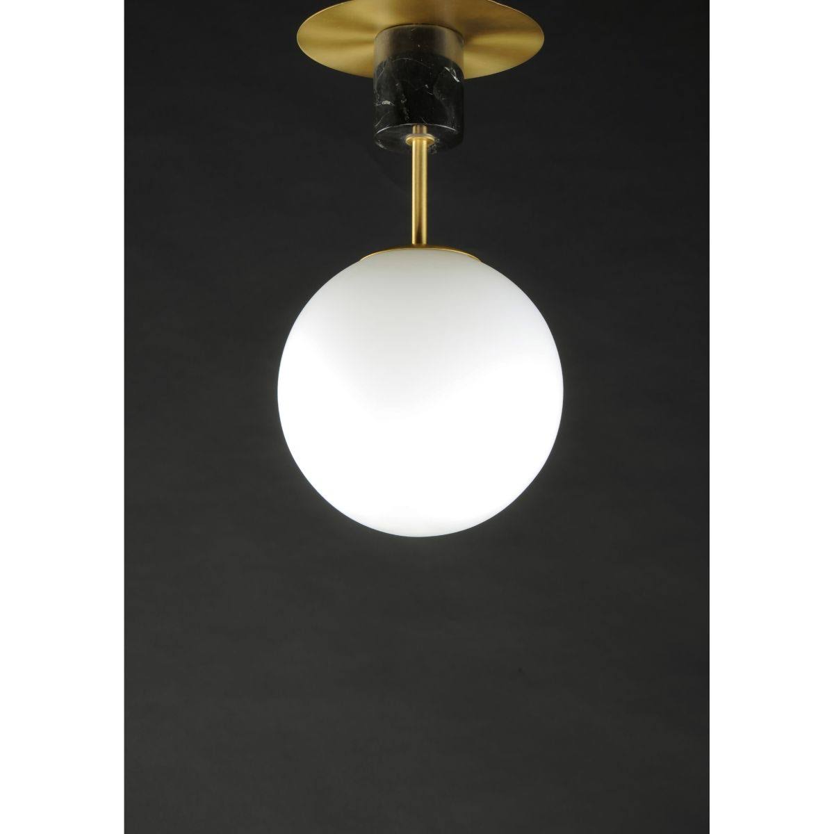 Semi-Flush Mount Satin Brass / Black 1 Light M367