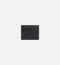 Black Grained Calfskin Card Holder W453