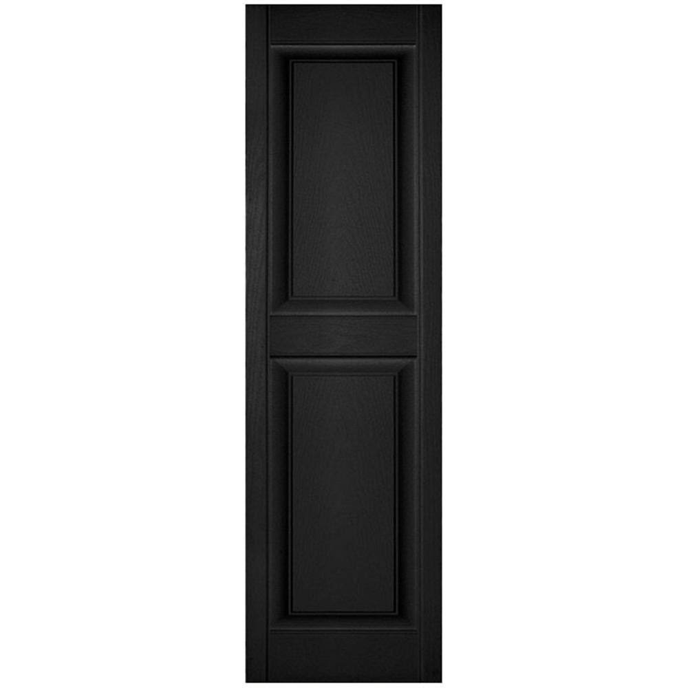 Black Raised Panel Shutters Per Pair H1789