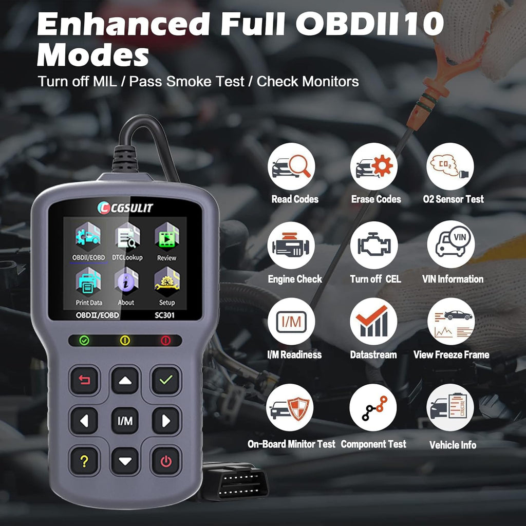 OBD2 Scanner Code Reader with Reset Full OBDII Functions Diagnostic Scan Tool Grey Pack of 2 F7562